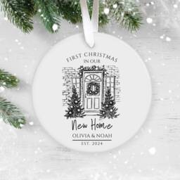 Personalised First Christmas in Our New Home Bauble, Couple Keepsake, Home, Ornament, Housewarming - thumbnail 1