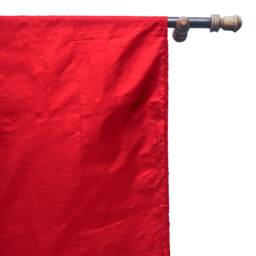 Red Silk Dupioni Curtain Panels - Rod Pocket, Grommet, Box Pleat, Three Pinch Tab Top & Plain Ring Top - thumbnail 3