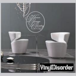 For Honor Courage For Country - Vinyl Wall Decal Quotes Sticker Pa016Forhonorpet - thumbnail 1