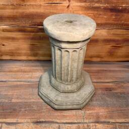 stone Garden Large Hexagonal Solid Heavy Plinth Column Pedestal Ornament - thumbnail 3