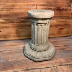stone Garden Large Hexagonal Solid Heavy Plinth Column Pedestal Ornament - thumbnail 2