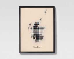 Clan Macrae Scottish Tartan Map - Of Scotland Family Wall Decor, Ready To Hang - thumbnail 1