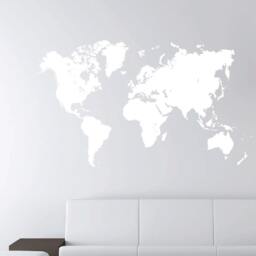 "World Map Earth Wall Decal Sticker Atlas Globe Art #1248 - 28"" High X 49" - thumbnail 3