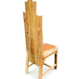 Teak Root Dining Chair Upholstered in Goat Skin - thumbnail 3