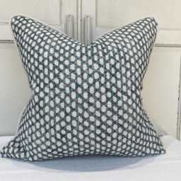 Cushions Made in Fermoie Neutral Black Teal Wicker Luxury Designer Decorative Linen Cushion Pillow Throw Cover - thumbnail 4