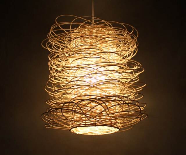 Rattan Pendant Light - Rustic Weave Lighting Fixture - image 1