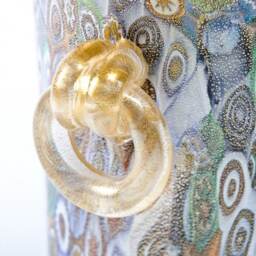 Murano Glass Vase Handmade Italian Gold Leaf Roman Vase - thumbnail 3