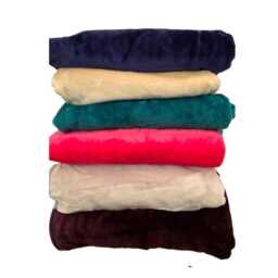 Personalized Aubergine Fleece Throw Blanket, Embroidered Plush Microfiber - thumbnail 3