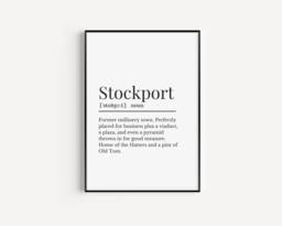 stockport Definition Print, Northern Towns Definitions, Wall Manchester Prints, Gallery - thumbnail 1