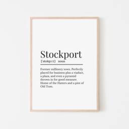 stockport Definition Print, Northern Towns Definitions, Wall Manchester Prints, Gallery - thumbnail 2