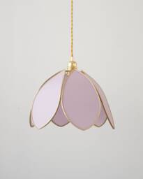 Simple Flower Pendant Light - Lilac & Gold