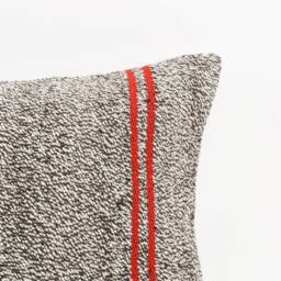 Handwoven Turkish Kilim Lumbar Pillow Cover 16x24 Brown Wool Cushion - thumbnail 2