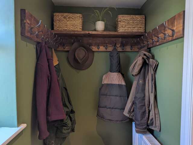 Beautiful Handmade Chunky Wooden Coat Hooks - Custom Sizes Available Industrial Rustic Style - image 1