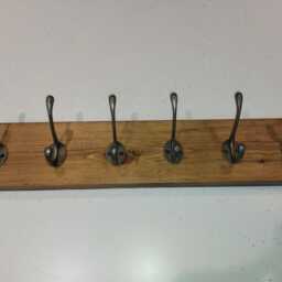 Beautiful Handmade Chunky Wooden Coat Hooks - Custom Sizes Available Industrial Rustic Style - thumbnail 3