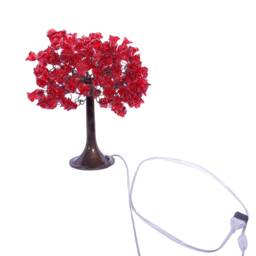 Red Table Lamp, Bedside Lamps With Roses Flowers, Romantic Table Lamp Metal Wires & Red Flowers For Bedroom, Valentine Gift - thumbnail 2