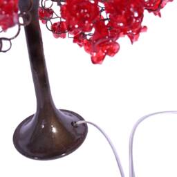 Red Table Lamp, Bedside Lamps With Roses Flowers, Romantic Table Lamp Metal Wires & Red Flowers For Bedroom, Valentine Gift - thumbnail 3