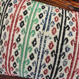 3050cm - 1220In Rectangle Vintage Kilim Cushion Cover Handwoven - Tribal Lines - thumbnail 2