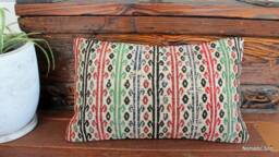 3050cm - 1220In Rectangle Vintage Kilim Cushion Cover Handwoven - Tribal Lines