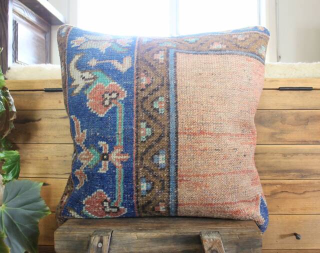 50cm - 20 Inch Vintage Carpet Rug Cushion Cover Handwoven - Worldly Traveler Series - image 1