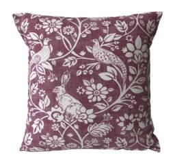 1 X Iliv Heathland Hares & Game Birds Elderberry Purple Off-White Cushion Covers