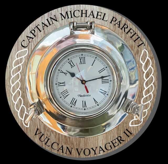 Mounted & Custom Engraved Cast Aluminium Clock - image 1