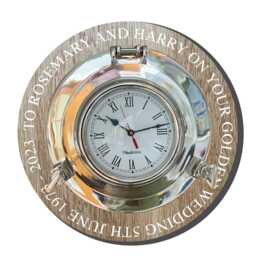 Mounted & Custom Engraved Cast Aluminium Clock - thumbnail 3