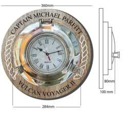 Mounted & Custom Engraved Cast Aluminium Clock - thumbnail 2