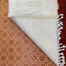 Abstract Berber Wool Rug Handknotted Beni Ourain Accent Rug - thumbnail 4