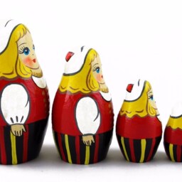 Polish Folk Costume Nesting Dolls Handmade Wooden Matryoshka Set - thumbnail 2