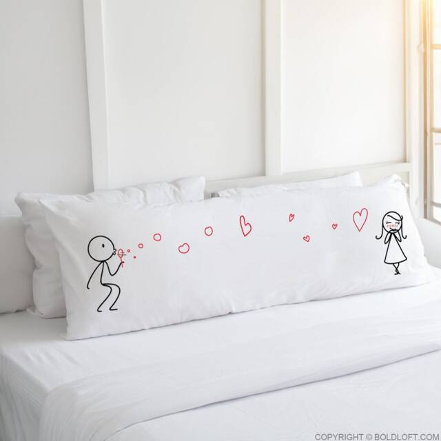 Valentine Pillow Cover, Valentines Day Gift For Her, I Love You Gifts Girlfriend Wife - Boldloft My Heart To Yours Body Pillowcase - image 1