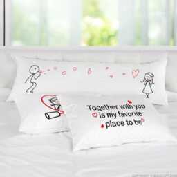 Valentine Pillow Cover, Valentines Day Gift For Her, I Love You Gifts Girlfriend Wife - Boldloft My Heart To Yours Body Pillowcase - thumbnail 2