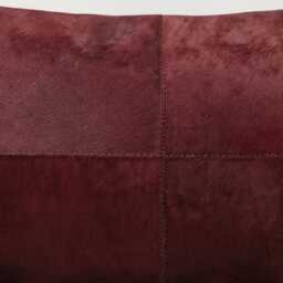 Burgundy Cowhide Lumbar Cushion 30x50 - thumbnail 3