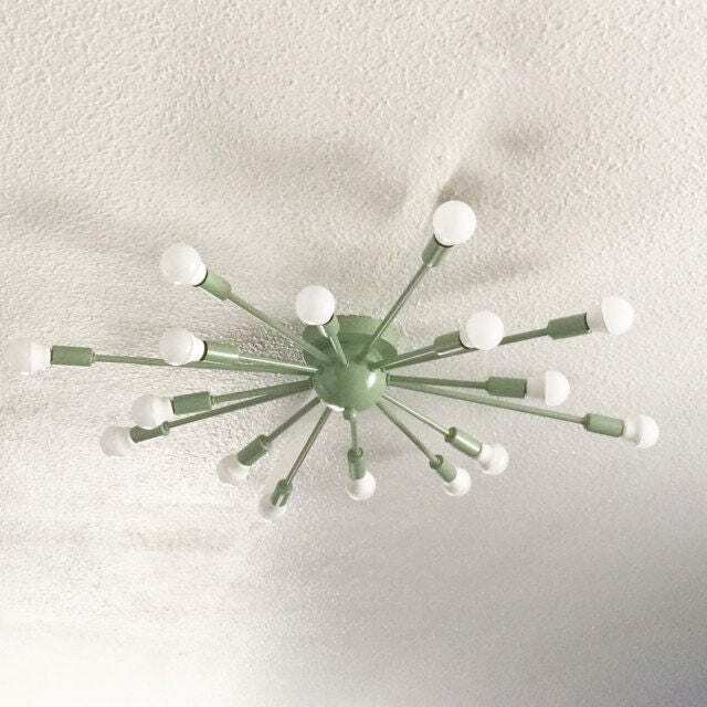 Atomic 16 Arm Flush Mount Ceiling Light Sputnik Mid Century Starburst - image 1