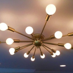Atomic 16 Arm Flush Mount Ceiling Light Sputnik Mid Century Starburst - thumbnail 3