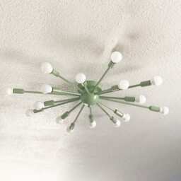 Atomic 16 Arm Flush Mount Ceiling Light Sputnik Mid Century Starburst
