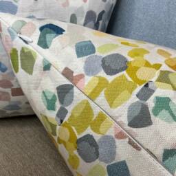 John Lewis & Partners Dapple Fabric French Blue Abstract Cushion Cover, Decorative Pillow For Sofa Bed , Double Sided Made in UK - thumbnail 2