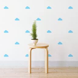 Mini Clouds - Set Of 48 Wall Sticker Decal - Pattern, Art, Girls Room, Boys Nursery Decal, Decals, Kids Room Patterns - thumbnail 1