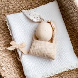 Personalised Baby Comforter - Bunny Muslin Lovey Keepsake Gift Blanket - thumbnail 3