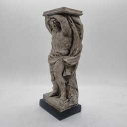 Marble Effect Atlas Statuette, Roman Sculpture, Greek Mythology Gift Idea, Greek Titan Bust, Hellenistic Decoration, Faux Antique Statue - thumbnail 3