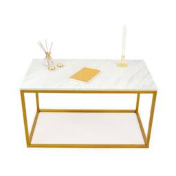 High-End Custom Coffee Table - Lisa Marble Top, Bianco Carrara, Nero Marquina, Verde Guatemala, Emperador, For The Living Room - thumbnail 2