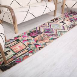 Moroccan Runner Rug 2x9 Ft - Authentic Boujaad Wool For Hallways - thumbnail 3