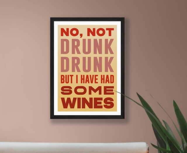 Gavin & Stacey Pam Quote Poster Print - Wine Drunk Comedy Tv Show - image 1