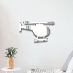 Helicopter Acrylic Mirror Wall Art Personalized Engraving Available - thumbnail 3