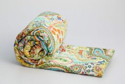 Indian Hand Stitched Paisley Twin Kantha Quilt Throw Paisley Recycled Blanket & Throw - thumbnail 1