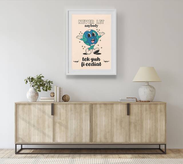 Tek Yuh Fi Eediat - Home Decor, Wall Art, Modern Jamaican Print, Patois Caribbean Print, Slang Print - image 1
