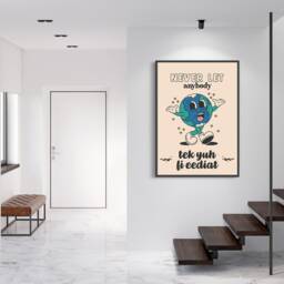 Tek Yuh Fi Eediat - Home Decor, Wall Art, Modern Jamaican Print, Patois Caribbean Print, Slang Print - thumbnail 2