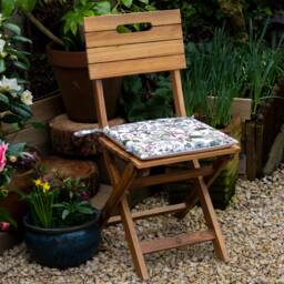 Set Of 2 Water Resistant Garden Outdoor Cushion Seat Chair Pads Soft Foam, Zipped Cover Available in 3 Sizes - Welsh Meadow By Celina Digby - thumbnail 2