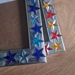 Colourful Star Shaped Rhinestones Photo Frame 4 X 6 Inches - thumbnail 1