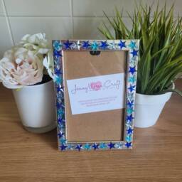Colourful Star Shaped Rhinestones Photo Frame 4 X 6 Inches - thumbnail 2