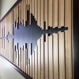 Abstract Sound Wave, Wood Wall Art, Wall, Wave Wooden, Decor, Sculpture - thumbnail 4